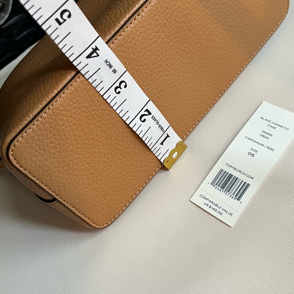 New Tory Burch Cosmetic case Robinson Cardamom 145USD Nordstrom designer - Picture 9 of 11